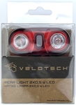 Villogó hátsó VELOTECH 2x0,5W