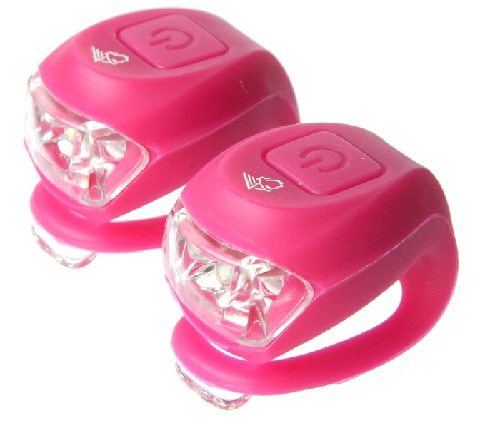 Villogó VELOTECH 2LED MAGENTA