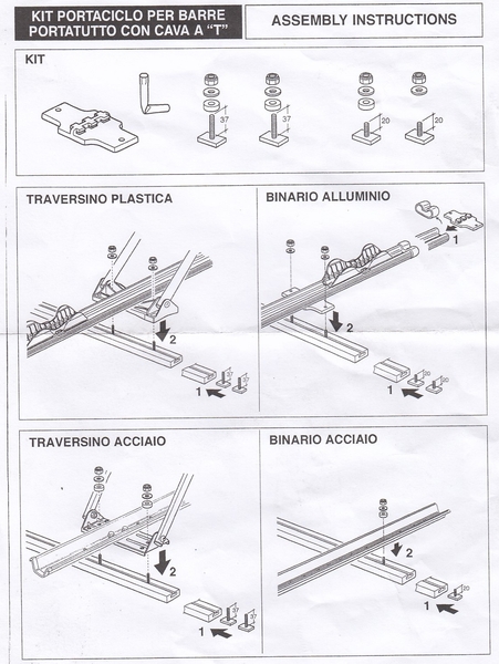 Tetőszállítóhoz "T" adapter